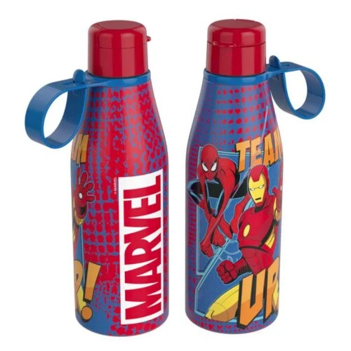 Garrafa Plástica Abre Fácil Avengers 530ml- Plasútil