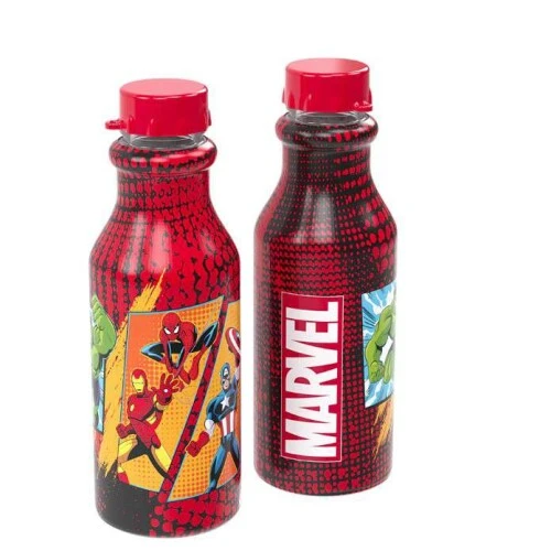 Garrafa Plástica Retro Avengers 500ml- Plasútil