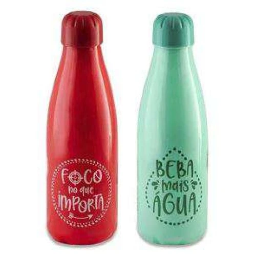 Garrafa Plástica Frases 600ML Sortida - Plasduran