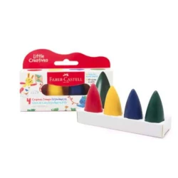 Giz de Cera Escola c/4 Cores Pião - Faber Castell