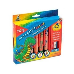 Lápis Cor 4 Em 1 Cores Mega Soft Color - Tris