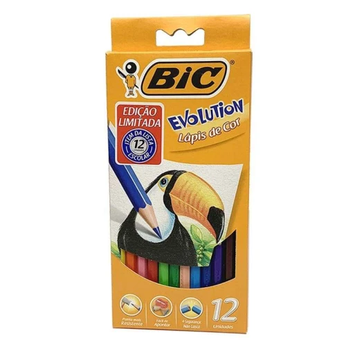 Lápis De Cor Sextavado Bic 12 Cores - Bic