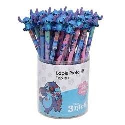 Lápis Grafite com Borracha Topo STITCH 3D - Molin