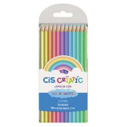 Lápis de Cor 12 Cores Criatic Tom Pastel - Cis