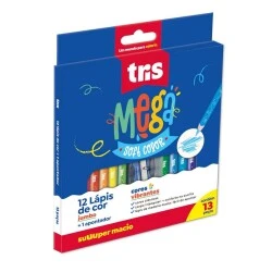 Lápis de Cor 12 Cores Mega Soft Color Jumbo - Tris