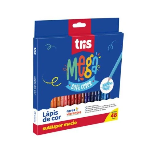 Lápis de Cor 48 Cores Mega Soft Color - Tris