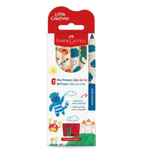 Lápis de Cor 6 Cores Jumbo - Creatives Faber Castell Lápis de Cor 6 Cores Jumbo - Creatives Faber Castell