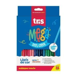 Lápis de Cor Mega Soft Color 36 Cores - Tris