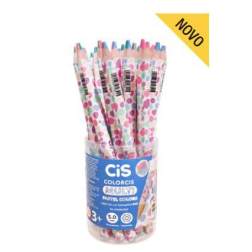 Lápis de Cor Multicolor Pastel - Cis Unidade Lápis de Cor Multicolor Pastel - Cis Unidade