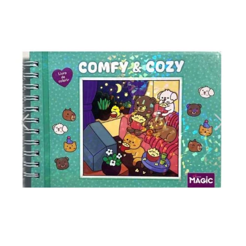 Livro Colorir - Comfy e Cozy Capa Dura - Magic Kids