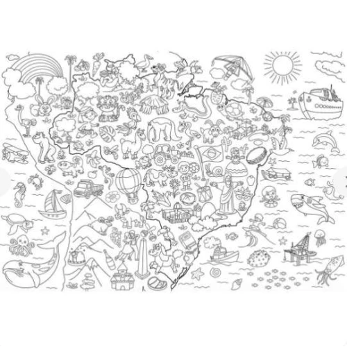 Livro Colorir - Tapete para Colorir: Dinos