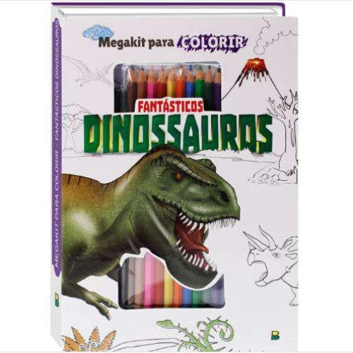 Livro Mega Kit Colorir - Dinossauros