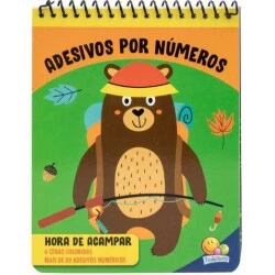 Livro de Atividades Infantil - Adesivos por Números: Hora de Acampar