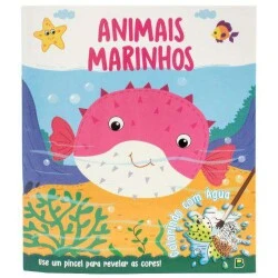 Livro de Atividades Infantil - Colorindo com Água - Animais Marinhos