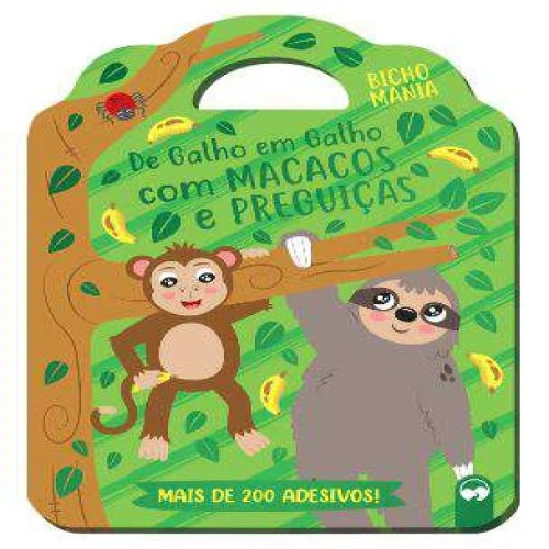 Livro de Atividades Infantil - De galho em galho com Macacos e Preguiças