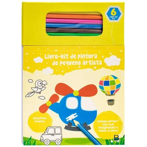 Livro de Atividades Infantil - Kit Colorir - Amarelo