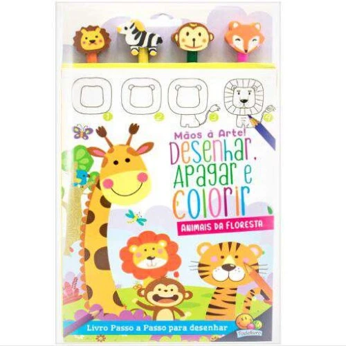 Livro de Atividades Infantil - Mãos a Arte: Animais da Floresta Livro de Atividades Infantil - Mãos a Arte: Animais da Floresta