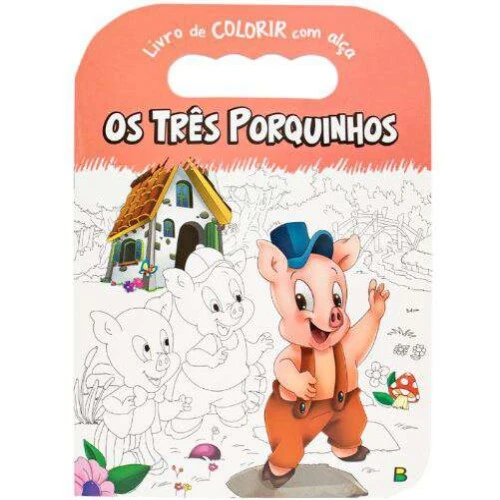 Livro para Colorir com Alça - Os Três Porquinhos
