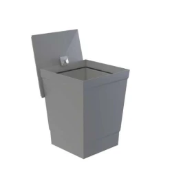 Lixeira Plástica 6,5L Com Tampa Stolf Cinza