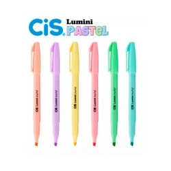 Marca texto CIS LUMINI - PASTEL - Sortido - ESTOJO com 6