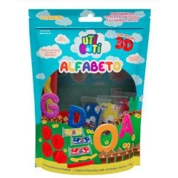 Massinha de Modelar Alfabeto Soft c/3 Cores - Canson Uti Guti