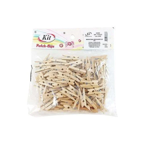 Mini Pregador de Madeira 2,5cm Kit Mini Pregador de Madeira 2,5cm Kit