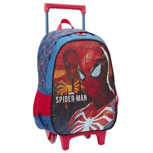 Mochila Com Rodas Spider- Man Azul