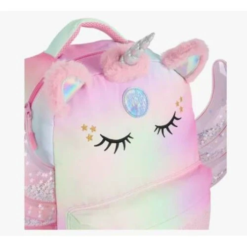 Mochila S/ Roda Unicornio Rosa com Asas - UP4YOU Mochila S/ Roda Unicornio Rosa com Asas - UP4YOU