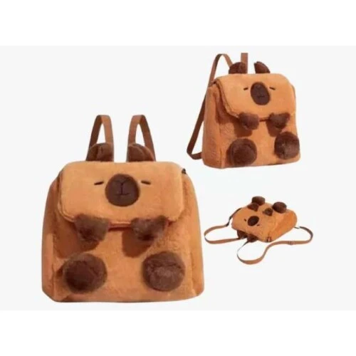 Mochila Sem Roda Pelucia Capivara P Mochila Sem Roda Pelucia Capivara P
