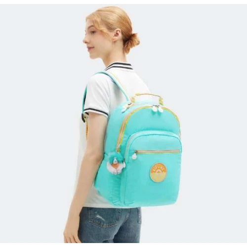 Mochila Seoul Poppy Aqua Verde- Kipling