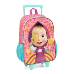 Mochila com Rodas Masha e o Urso Salmão - Luxcel