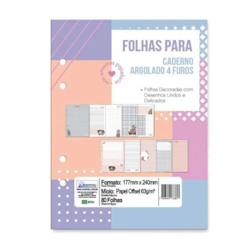 Monobloco 80 Folhas Coleg Colorido - Cadersil