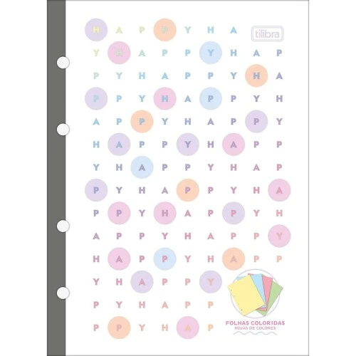 Monobloco 80 Folhas Coleg Colorido - Happy Tilibra