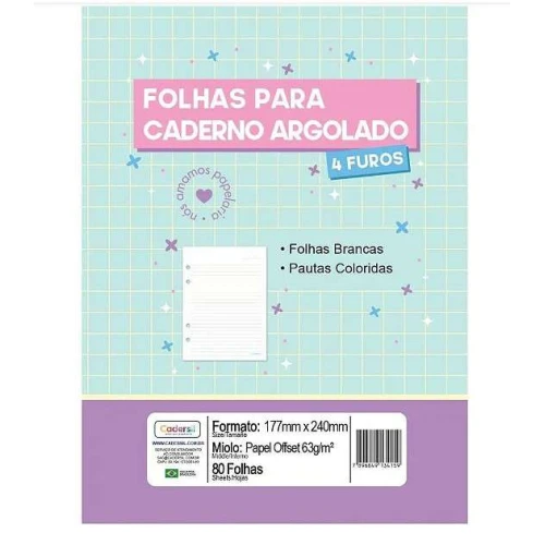Monobloco 80 Folhas Colleg Branco - Cadersil