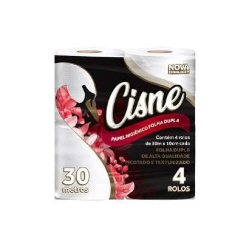 Papel Higiênico Cisne 30 Metros Pacote com 04 Rolos Papel Higiênico Cisne 30 Metros Pacote com 04 Rolos