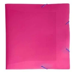 Pasta com Elastico Plástica A4 Color Pink - Dello