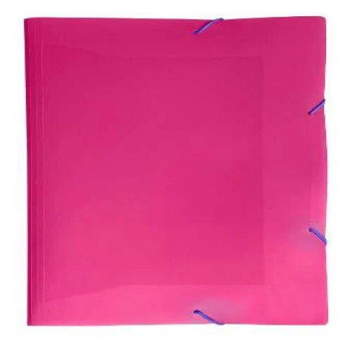 Pasta com Elastico Plástica A4 Color Pink - Dello