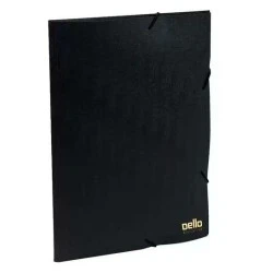 Pasta com Elástico Plast Preta Executiva Dello