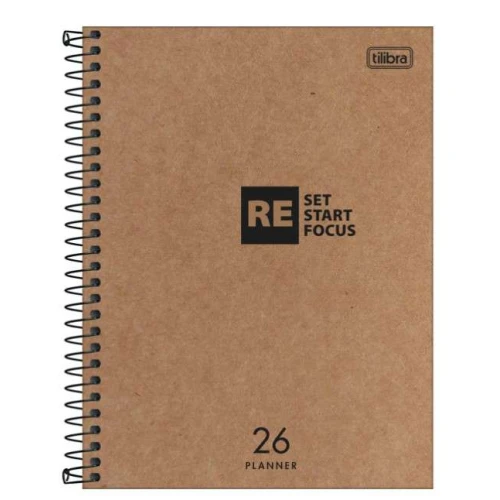 Planner Espiral Anual Kraft Work 80 folhas - Tilibra
