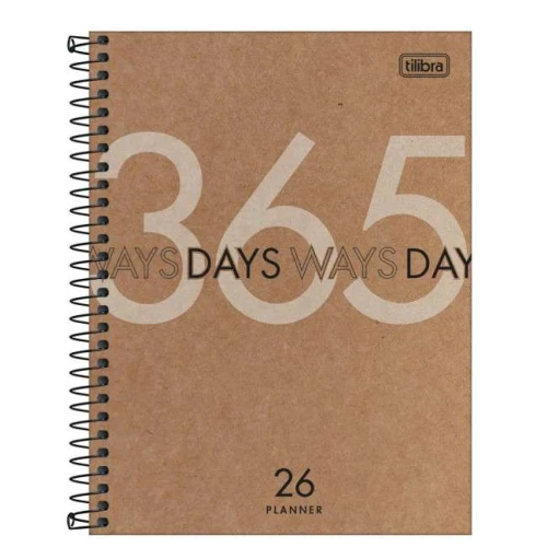 Planner Espiral Anual Kraft Work 80 folhas - Tilibra