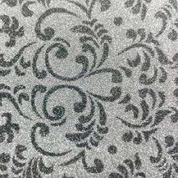 Plástico Adesivo Glitter Luxo Arabesco Prata 45cm x 5m - Julifix