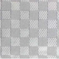 Plástico Adesivo Glitter Luxo Xadrez Prata 45cm x 5m - Julifix