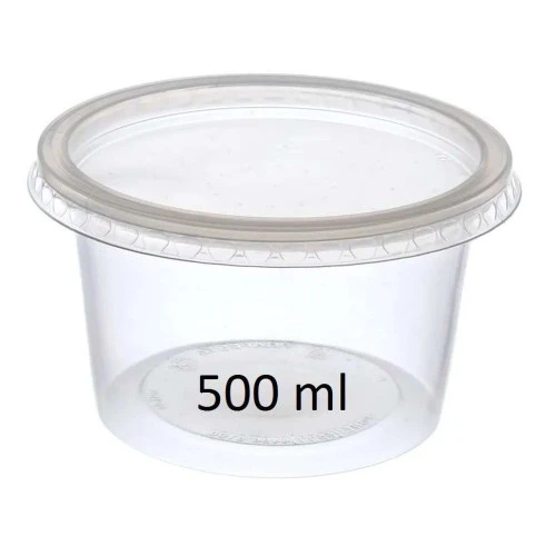 Pote Microondas 500ml com Tampa C/25 unidades