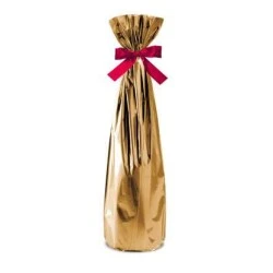 Saco Metalizado Dourado Liso 15x45 - Gala