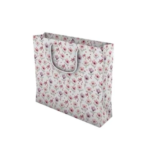 Sacola Decorada de Papel Floral - Da Cruz