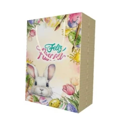 Sacola Papel Aquarela Pascoa 18x10x30cm - Prodac