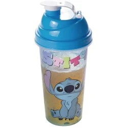 Shakeira Plástica Stitch com Misturador 580ml - Plasútil