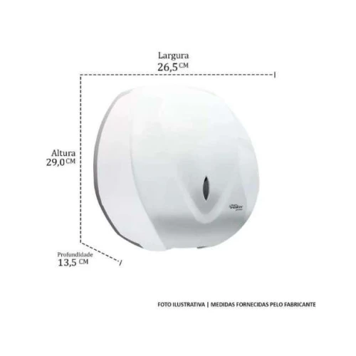 Suporte de Papel Higiênico 300/500m Branco Premisse