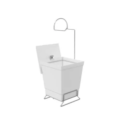 Suporte para Papel Higiênico com Lixeira 6,5L  Branco | Stolf