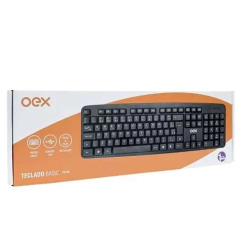 Teclado USB Basic Preto TC10 - OEX Teclado USB Basic Preto TC10 - OEX